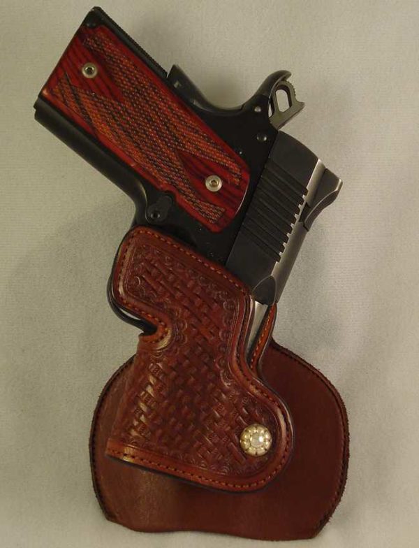 1911 Frame Paddle back Holster basket stamped
