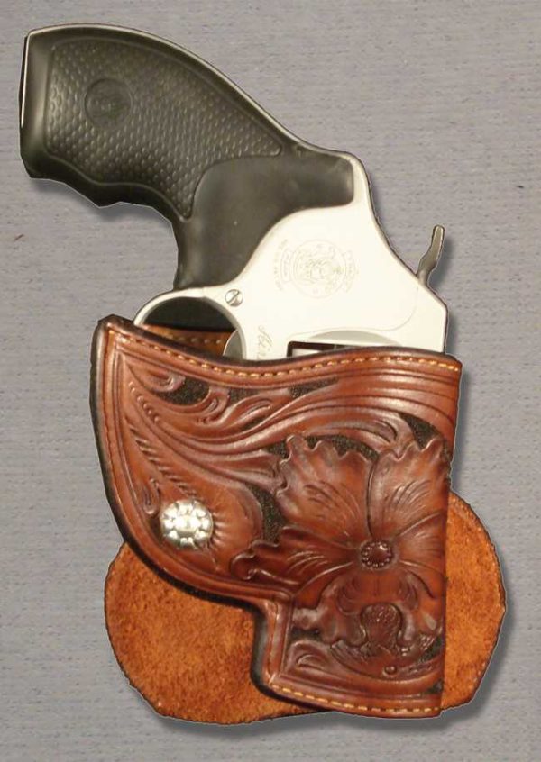 Smith and Wesson J Frame Paddle back Holster Tooled