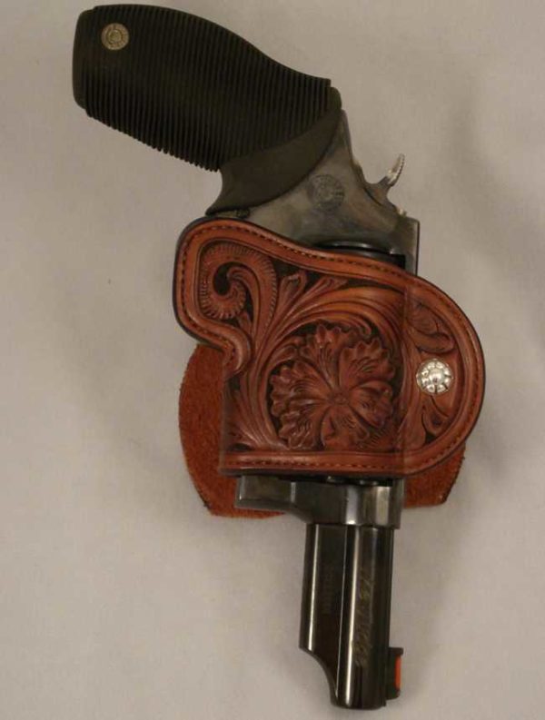 The Judge Paddle back Holster Tooled