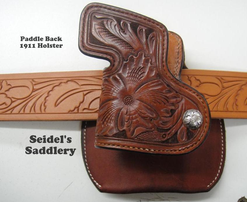 1911 Frame Paddle back Holster tooled - Image 7