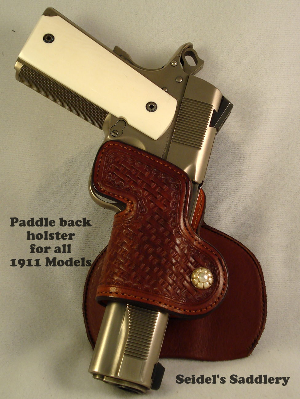 1911 Frame Paddle back Holster tooled - Image 6