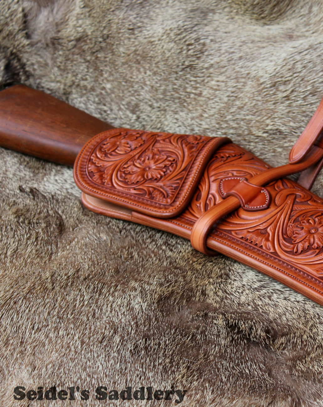 Rifle Scabbard - Sorrel Brown Leather 30/30
