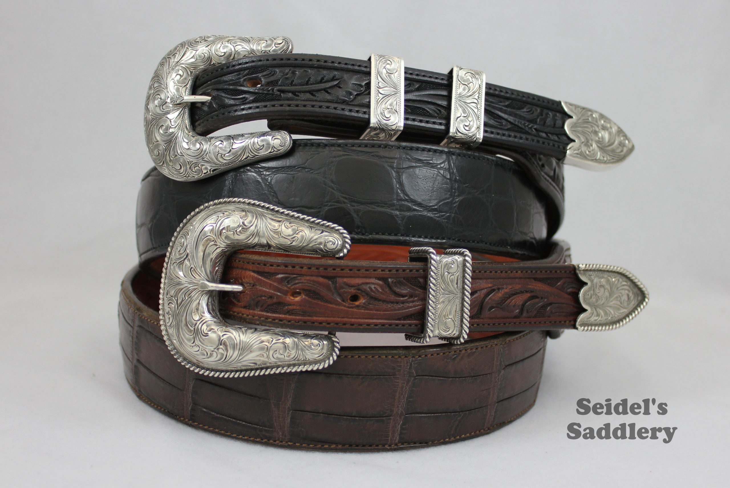 Western Exotic Alligator Belts by Seidel's Saddlery